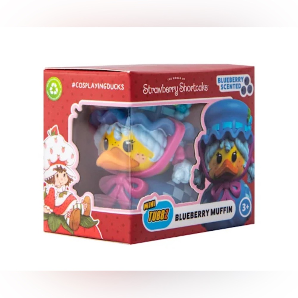 Strawberry Shortcake Blueberry Muffin Mini Tubbz Scented Rubber Duck NWT - Picture 4 of 6